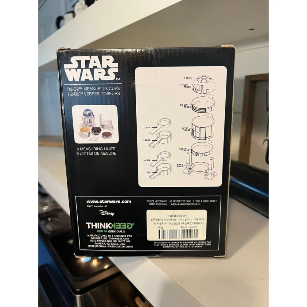 NEW ThinkGeek Star Wars R2-D2 Measuring Cups Figure Baking Nerd Decor Disney